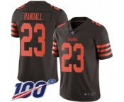 Youth Cleveland Browns #23 Damarious Randall Limited Brown Rush Vapor Untouchable 100th Season Football Jersey