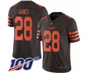 Youth Cleveland Browns #28 Phillip Gaines Limited Brown Rush Vapor Untouchable 100th Season Football Jersey