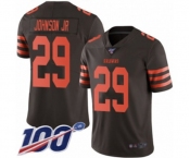 Youth Cleveland Browns #29 Duke Johnson Limited Brown Rush Vapor Untouchable 100th Season Football Jersey