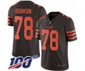 Youth Cleveland Browns #78 Greg Robinson Limited Brown Rush Vapor Untouchable 100th Season Football Jersey