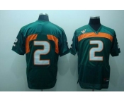 ncaa (miami hurricanes) #2 green