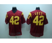 ncaa (usc trojans) #42 lott red