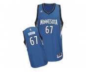 Men Adidas Minnesota Timberwolves #67 Taj Gibson Swingman Slate Blue Road NBA Jersey