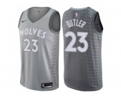 Men Nike Minnesota Timberwolves #23 Jimmy Butler Gray NBA Swingman City Edition Jersey
