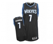 Men's Adidas Minnesota Timberwolves #7 Lance Stephenson Authentic Black Alternate NBA Jersey