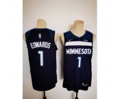Men's Minnesota Timberwolves #1 Anthony Edwards Nike Navy Jersey