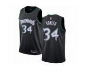 Men's Minnesota Timberwolves #34 Noah Vonleh Authentic Black Hardwood Classics Jersey