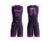 Men's Minnesota Timberwolves #34 Noah Vonleh Swingman Purple Basketball Suit Jersey - City Edition
