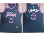 Men's Minnesota Timberwolves #5 Anthony Edwards Navy Stitched jersey Men's Minnesota Timberwolves #5 Anthony Edwards Navy Stitched jersey