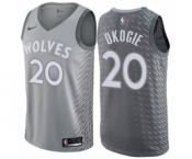 Men's Nike Minnesota Timberwolves #20 Josh Okogie Swingman Gray NBA Jersey - City Edition