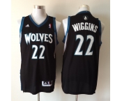 nba jerseys minnesota timberwolves #22 wiggins black