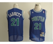 nba minnesota timberwolves #21 garnett blue-1