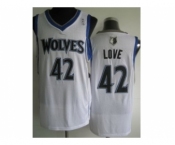 nba minnesota timberwolves #42 love white[revolution 30]