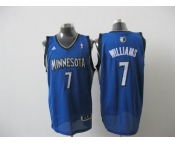 nba minnesota timberwolves #7 williams lt.blue[2011 swingman revolution 30]