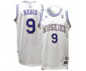 nba minnesota timberwolves #9 rubio white classic(swingman
