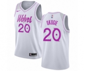 Youth Nike Minnesota Timberwolves #20 Josh Okogie White Swingman Jersey - Earned Edition