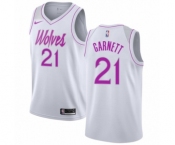 Youth Nike Minnesota Timberwolves #21 Kevin Garnett White Swingman Jersey - Earned Edition