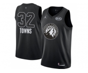 Youth Nike Minnesota Timberwolves #32 Karl-Anthony Towns Black NBA Jordan Swingman 2018 All-Star Game Jersey