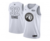 Youth Nike Minnesota Timberwolves #32 Karl-Anthony Towns White NBA Jordan Swingman 2018 All-Star Game Jersey