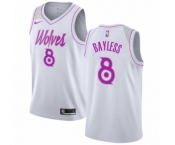 Youth Nike Minnesota Timberwolves #8 Jerryd Bayless White Swingman Jersey - Earned Edition