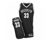 Men Adidas Brooklyn Nets #33 Allen Crabbe Authentic Black Road NBA Jersey