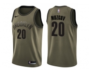 Men Nike Brooklyn Nets #20 Timofey Mozgov Green Salute to Service NBA Swingman Jersey