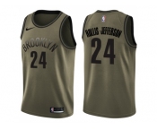 Men Nike Brooklyn Nets #24 Rondae Hollis-Jefferson Green Salute to Service NBA Swingman Jerse