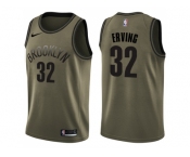 Men Nike Brooklyn Nets #32 Julius Erving Green Salute to Service NBA Swingman Jersey