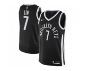 Men Nike Brooklyn Nets #7 Jeremy Lin Black NBA Swingman City Edition Jersey