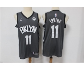 Men's Brooklyn Nets #11 Kyrie Irving Swingman Dark Grey Basketball Jersey 2021 New