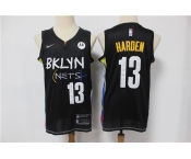 Men's Brooklyn Nets #13 Harden Black Basketball Jersey 2020-2021 City Edition