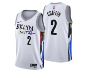 Men's Brooklyn Nets #2 Blake Griffin 2022-23 White City Edition Stitched Basketball Jersey