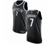 Men's Brooklyn Nets #7 Kevin Durant Authentic Black Basketball Jersey - Icon Edition
