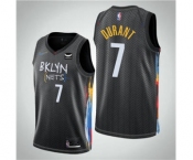 Men's Brooklyn Nets #7 Kevin Durant Black City Edition Stitched Basketball Jersey