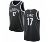 Men's Nike Brooklyn Nets #17 Ed Davis Swingman Black NBA Jersey - Icon Edition