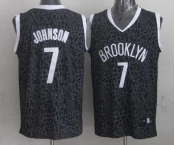 nba brooklyn nets #7 johnson black leopard print[2014 new]