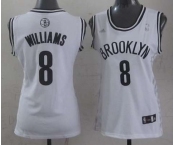 women nba brooklyn nets #8 williams white[revolution 30 swingman]