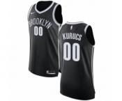 Youth Nike Brooklyn Nets #00 Rodions Kurucs Authentic Black NBA Jersey - Icon Edition