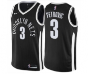 Youth Nike Brooklyn Nets #3 Drazen Petrovic Swingman Black NBA Jersey - City Edition