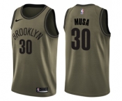 Youth Nike Brooklyn Nets #30 Dzanan Musa Swingman Green Salute to Service NBA Jersey