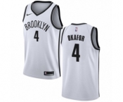 Youth Nike Brooklyn Nets #4 Jahlil Okafor Authentic White NBA Jersey - Association Edition
