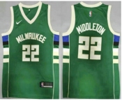 Men's Milwaukee Bucks #20 Khris Middleton Green 2021 Nike Swingman Stitched Jersey
