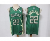Men's Milwaukee Bucks #22 Khris Middleton Green Stitched Basketball Jersey