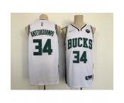 Men's Milwaukee Bucks #34 Milwaukee Bucks White 2021-22 City Ediition Stitched Basketball Jersey