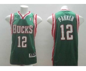 nba milwaukee bucks #12 parker green[revolution 30 swingman]