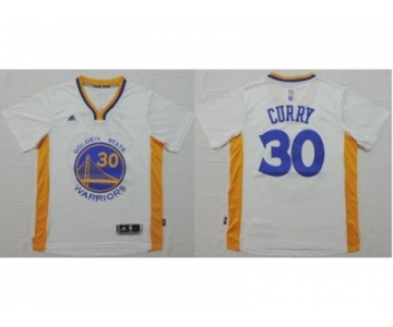 BA Golden State Warrlors #30 Stephen Curry White Short Sleeve Stitched Jerseys