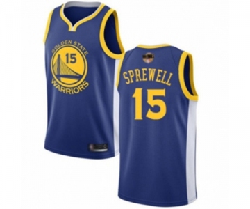 Golden State Warriors #15 Latrell Sprewell Swingman Royal Blue 2019 Basketball Finals Bound Basketball Jersey - Icon Edition