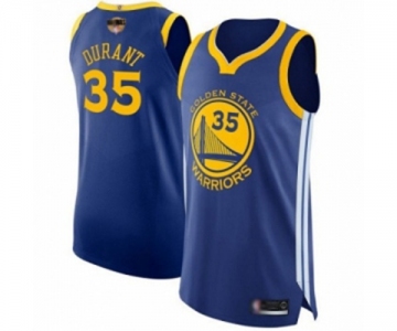 Golden State Warriors #35 Kevin Durant Authentic Royal Blue 2019 Basketball Finals Bound Basketball Jersey - Icon Edition