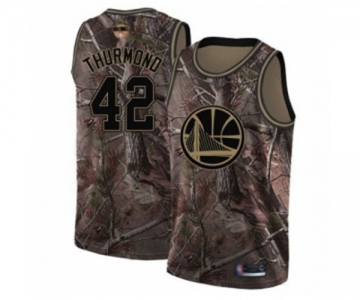 Golden State Warriors #42 Nate Thurmond Swingman Camo Realtree Collection Basketball 2019 Basketball Finals Bound Jersey