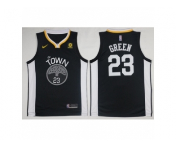 Men Golden State Warriors #23 Draymond Green 2017-18 New Season Black NBA Jersey